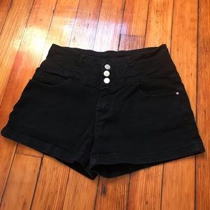 Black high waisted shorts